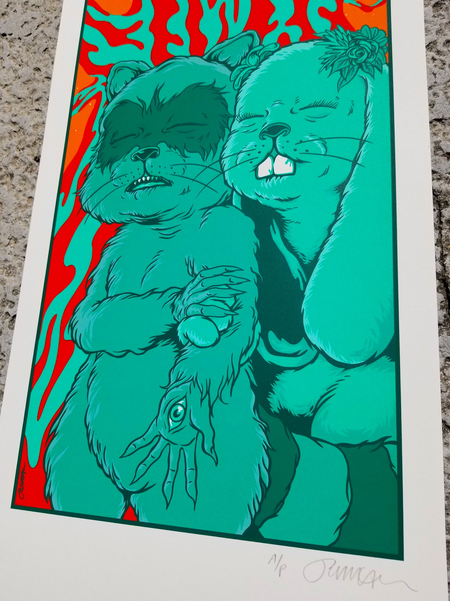 'We Walk By Second Sight...(LHP)' Art Print (Gallery & Lava Foil Editions)