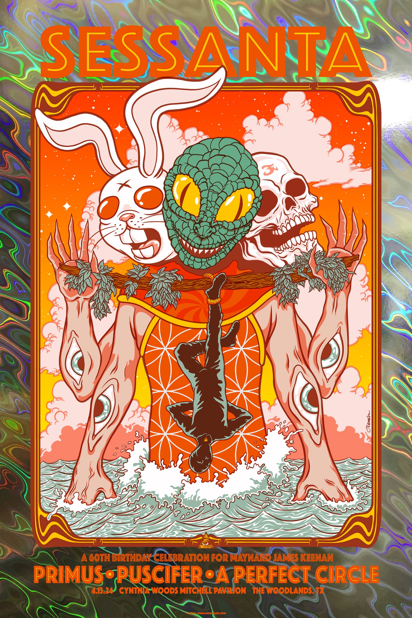 SESSANTA Tour Print (Woodlands, Texas 2024) LAVA FOIL Edition