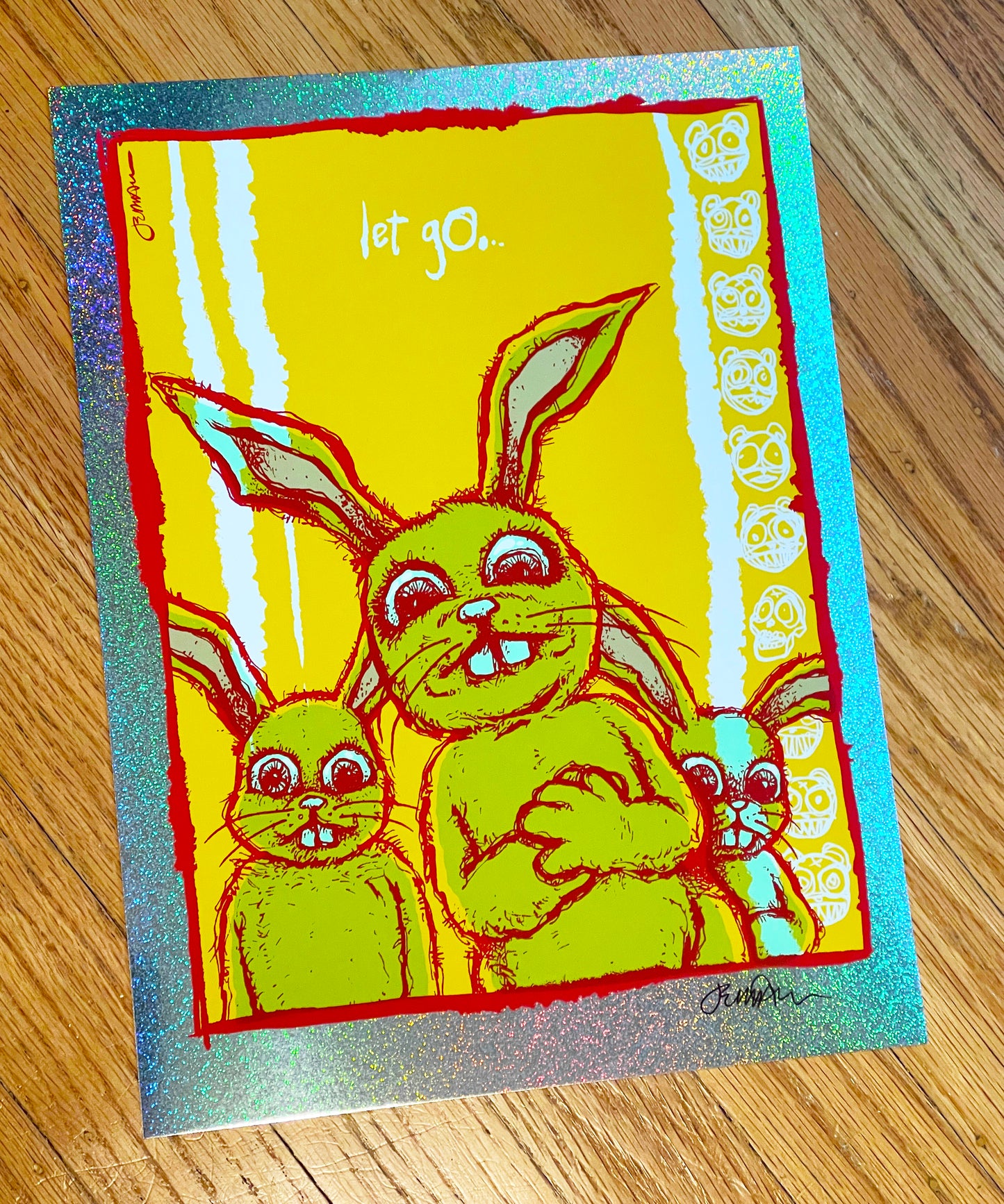 - 'Let Go' Mini Art Print (SPARKLE FOIL Variant)