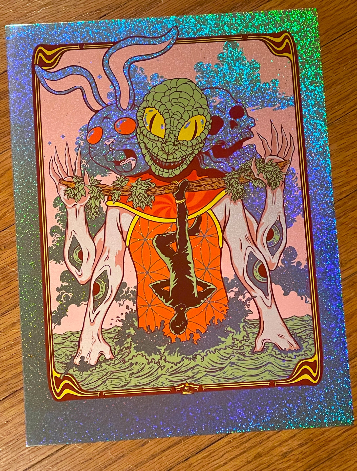 - 'The Hanged Man' Mini Print (SPARKLE FOIL Variant) -
