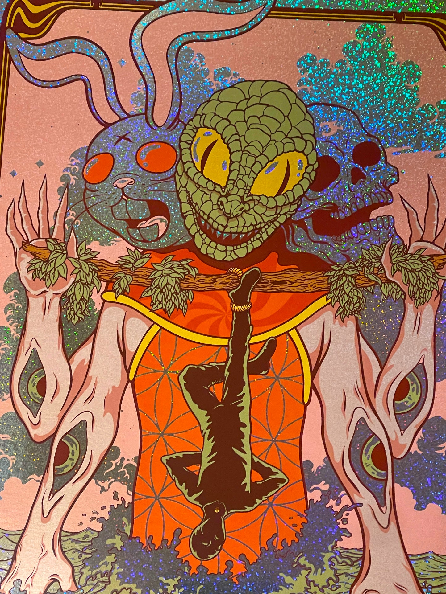 - 'The Hanged Man' Mini Print (SPARKLE FOIL Variant) -