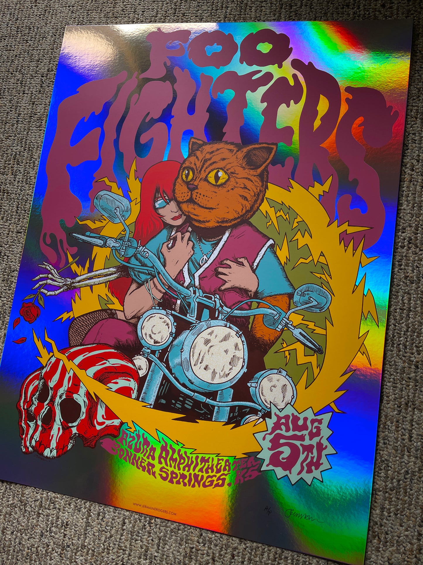 FOO FIGHTERS (KS 2021) Holographic Rainbow Foil & Woodland Green Artist Proofs