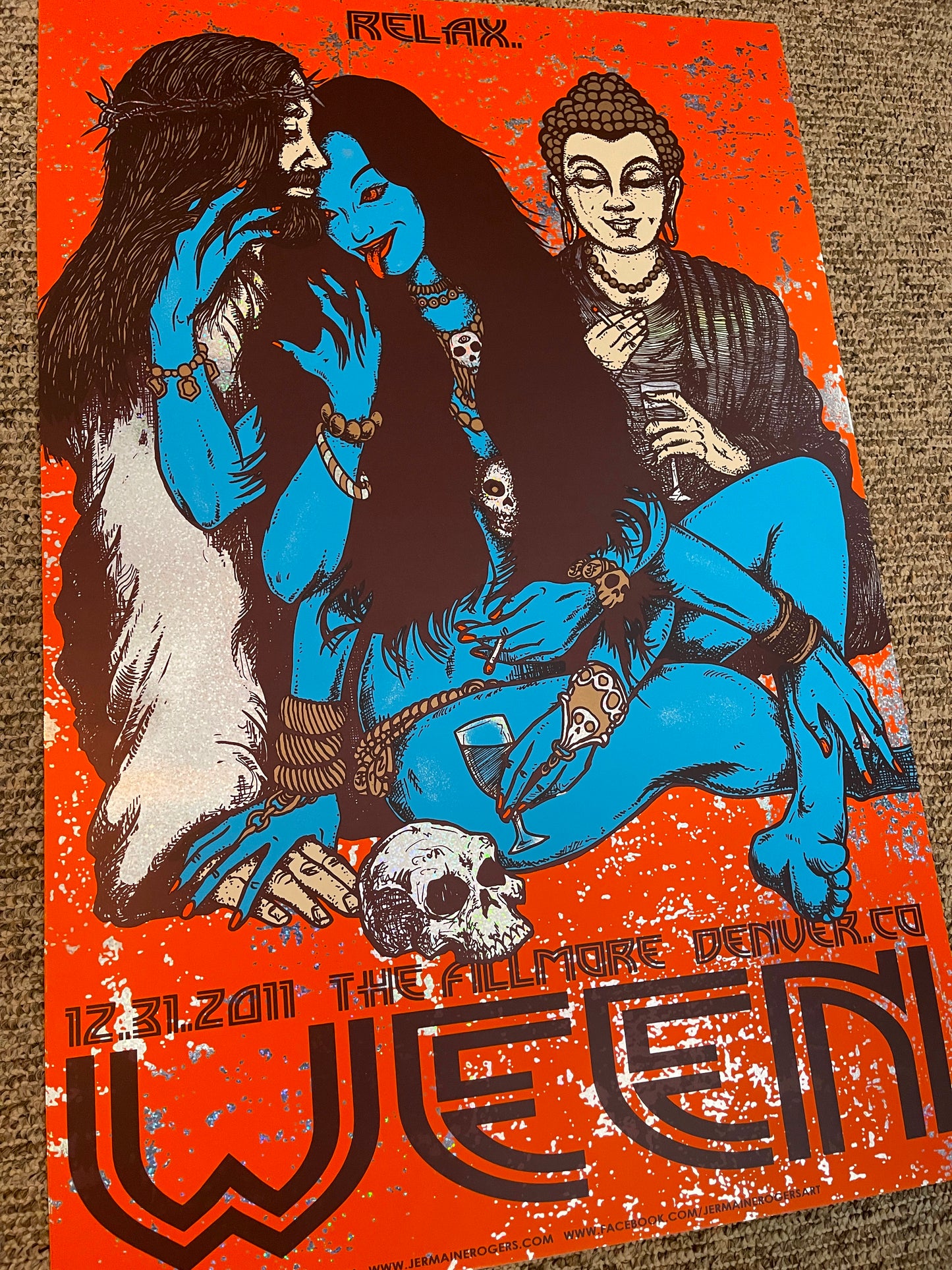 WEEN - New Years Eve 2011/2012 at the Fillmore SPARKLE FOIL Variant Artist Proofs