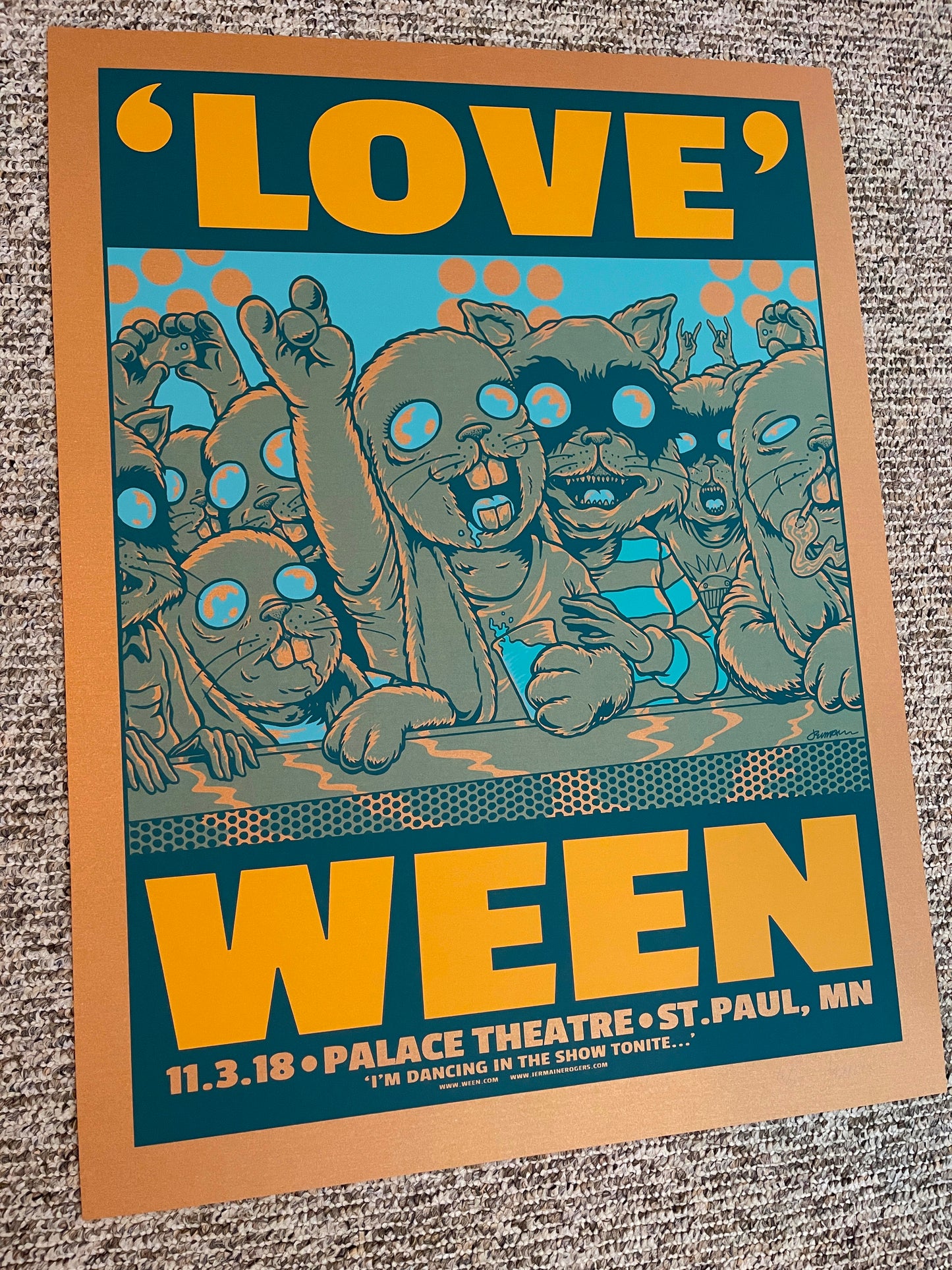 WEEN (St. Paul 2018) Rare HOLOGRAPHIC LAVA FOIL and STARDREAM SEMI-METALLIC GOLD FLAKE Variants