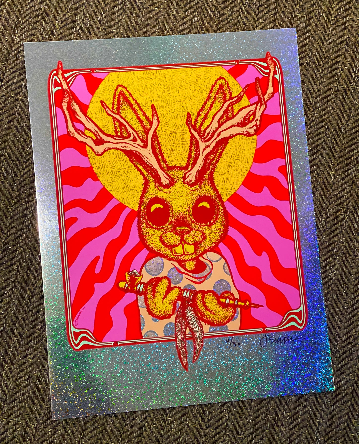 - 'SHAMAN' Mini Art Print (Holographic Sparkle Foil Variant) -