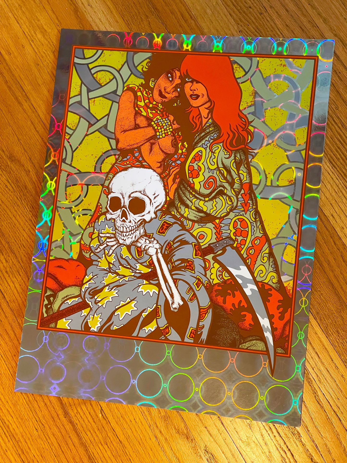 - 'HUNGRY HANDS' FULL SIZE Art Print (CIRCLE FOIL) Sturgil Simpson/Johnny Blue Skies -