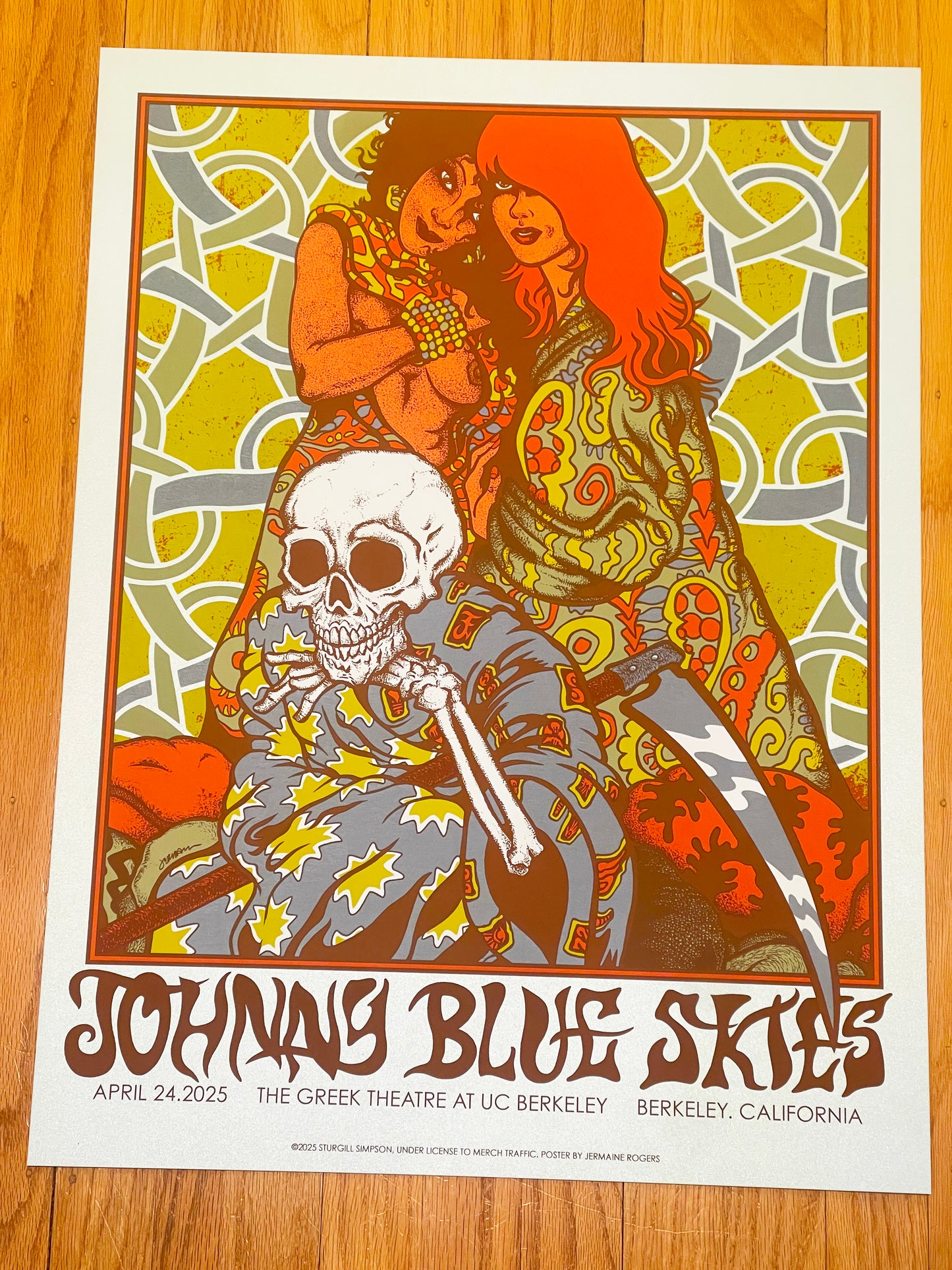 Johnny Blue Skies (Sturgill Simpson) Berkeley 2025 (Artist's Edition - Stardream Sky Blue)