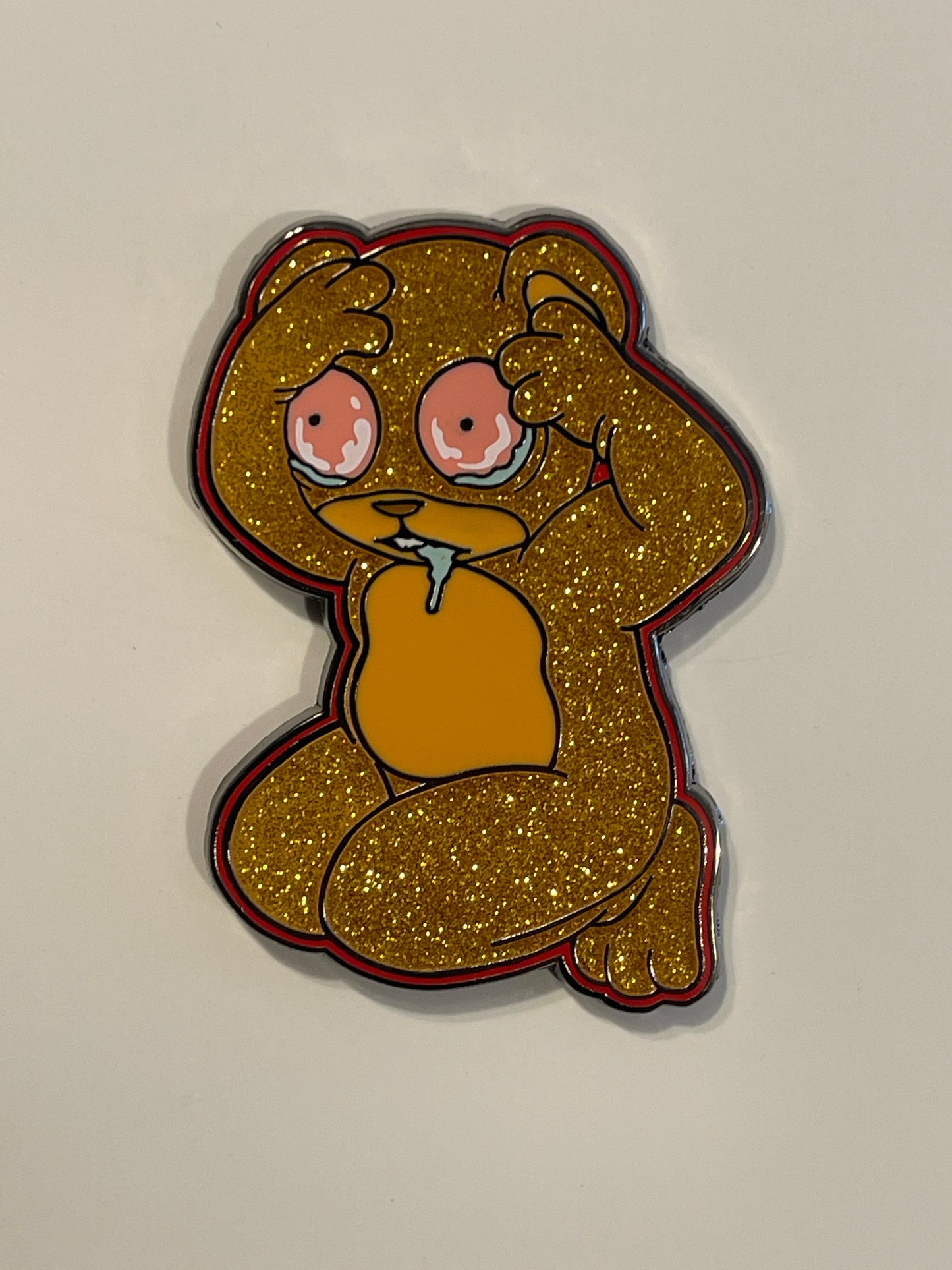 Losing My Mind Gold Enamel Pin