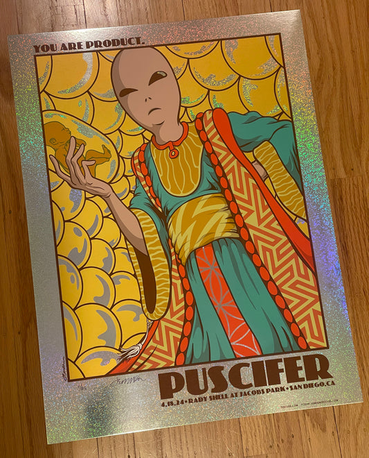 PUSCIFER Tour Print (San Diego 2024) Holographic SPARKLE FOIL Edition