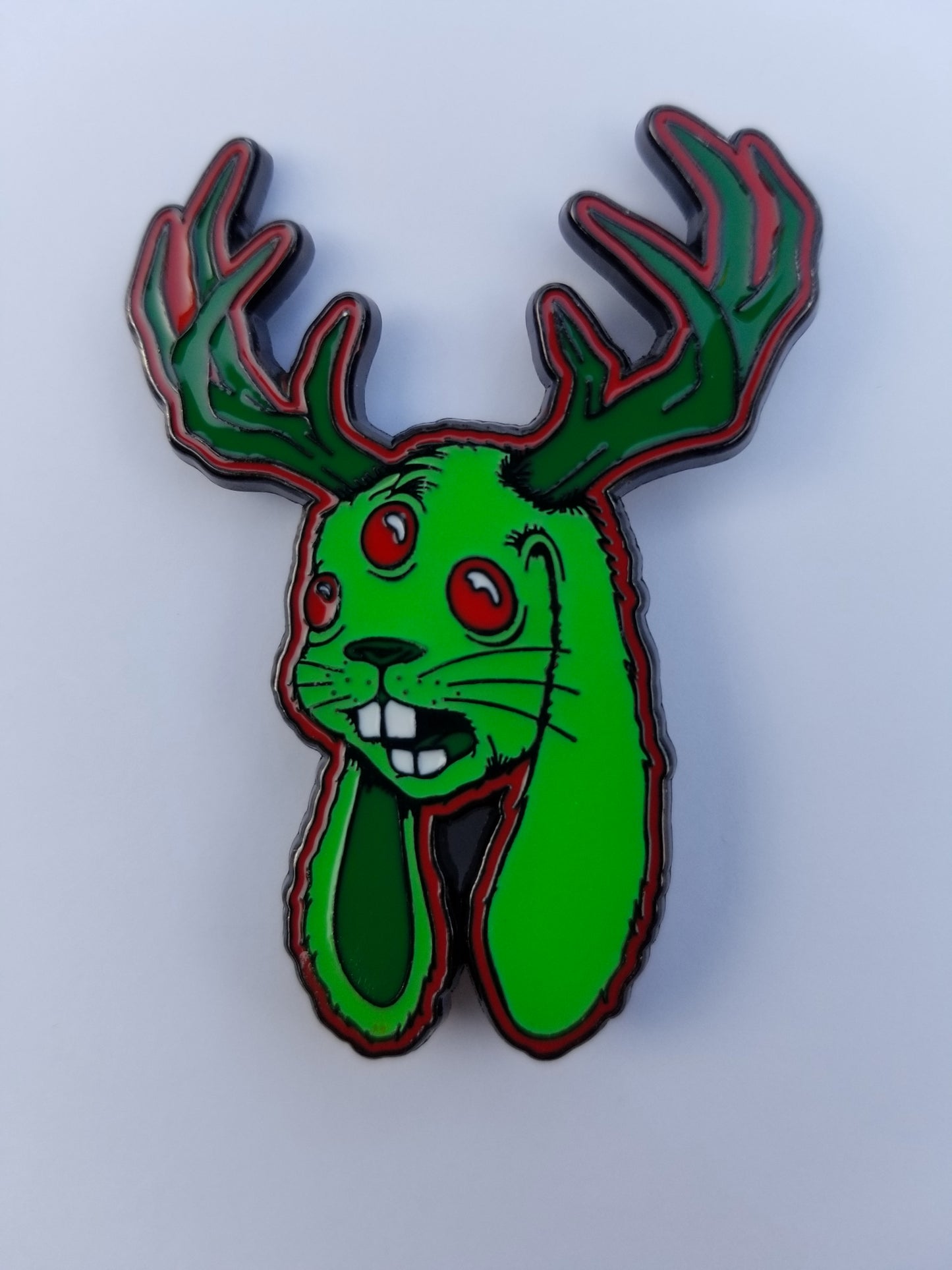 HALLOWEEN SALE! Jackalope GLOW-IN-THE-DARK Enamel Pin - Only 10 Bucks!