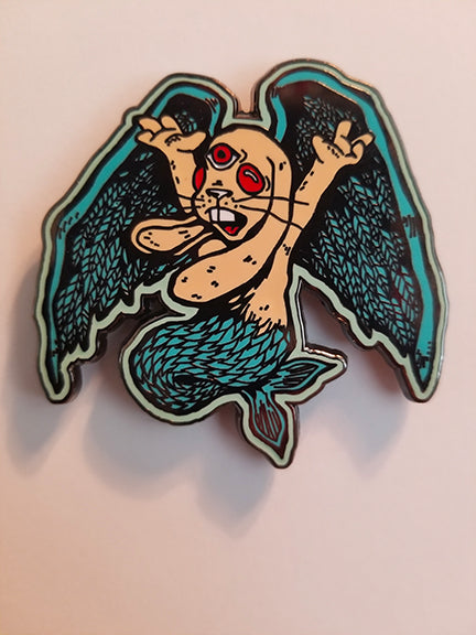 Merbunny Enamel Pin
