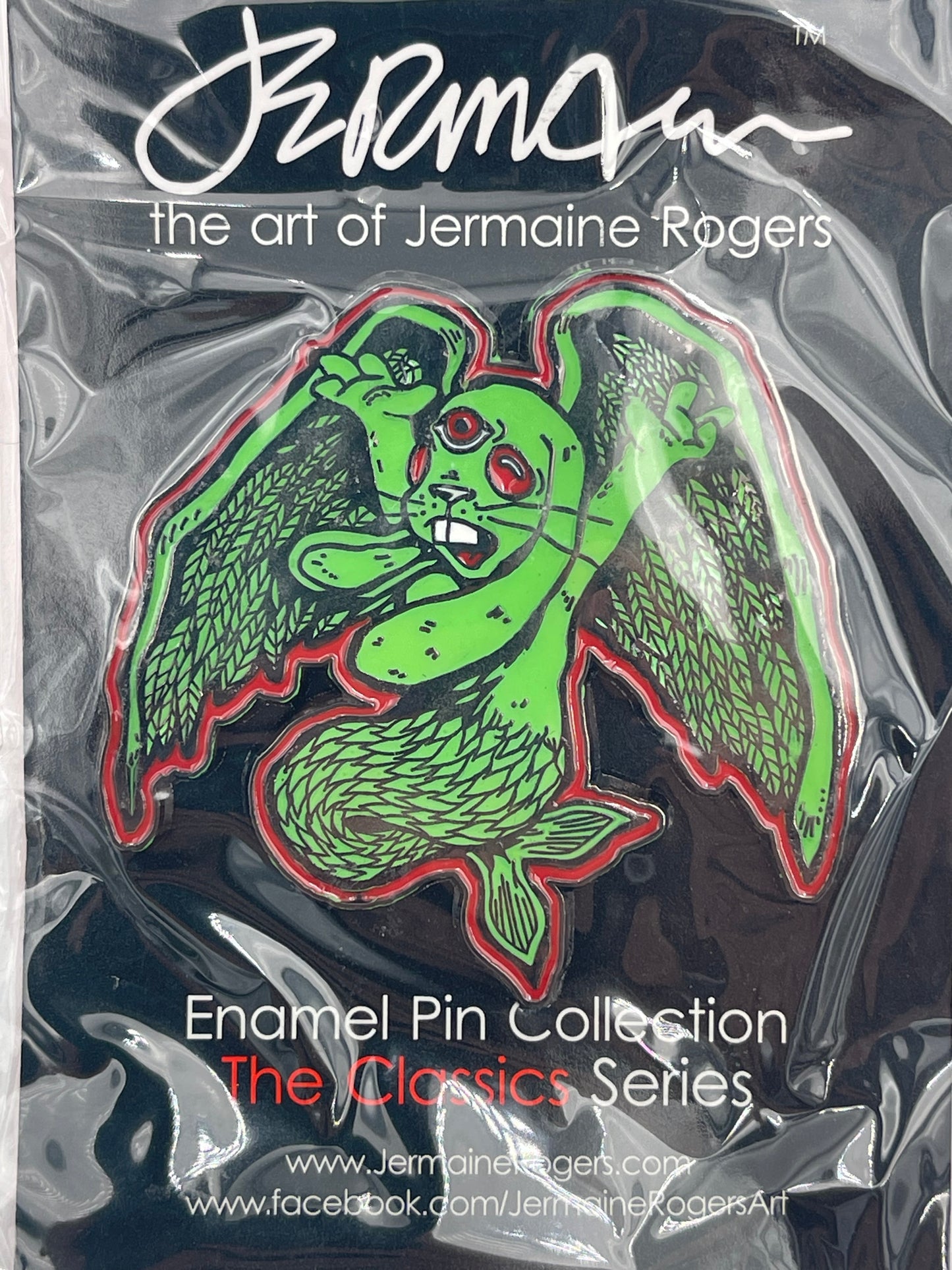 HALLOWEEN SALE! Merbunny GLOW-IN-THE-DARK Enamel Pin - Only 10 Bucks!