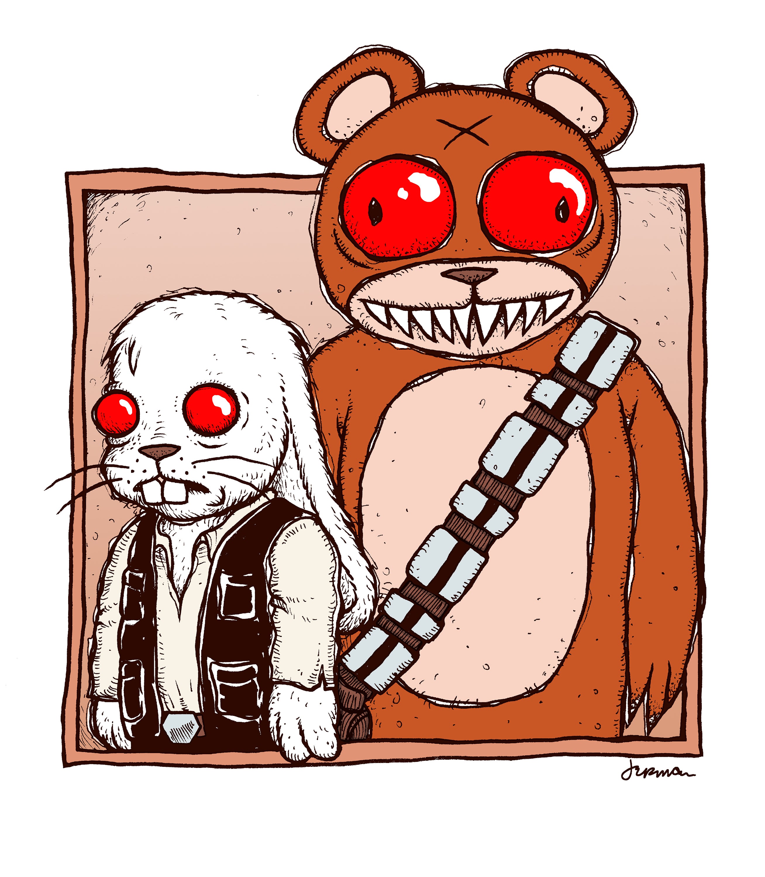 'Scoundrels' Mini Art Print s/n Artist Proof Edition (Speckletone Crea