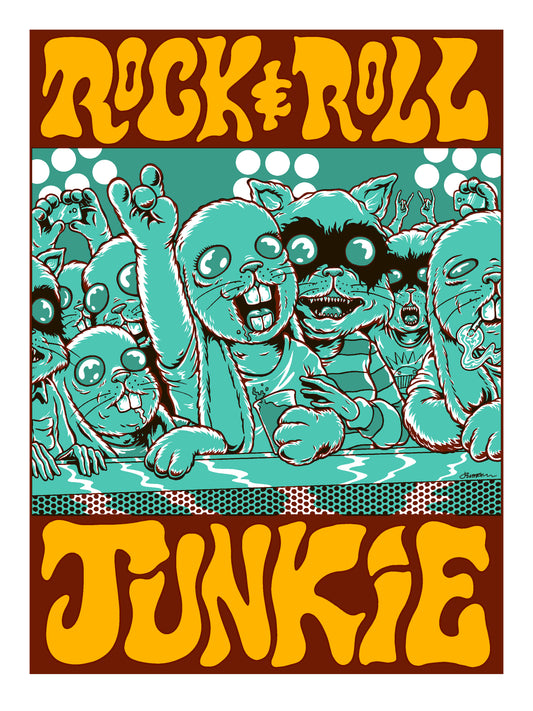'Rock & Roll Junkie' Art Print (Artist Proofs)