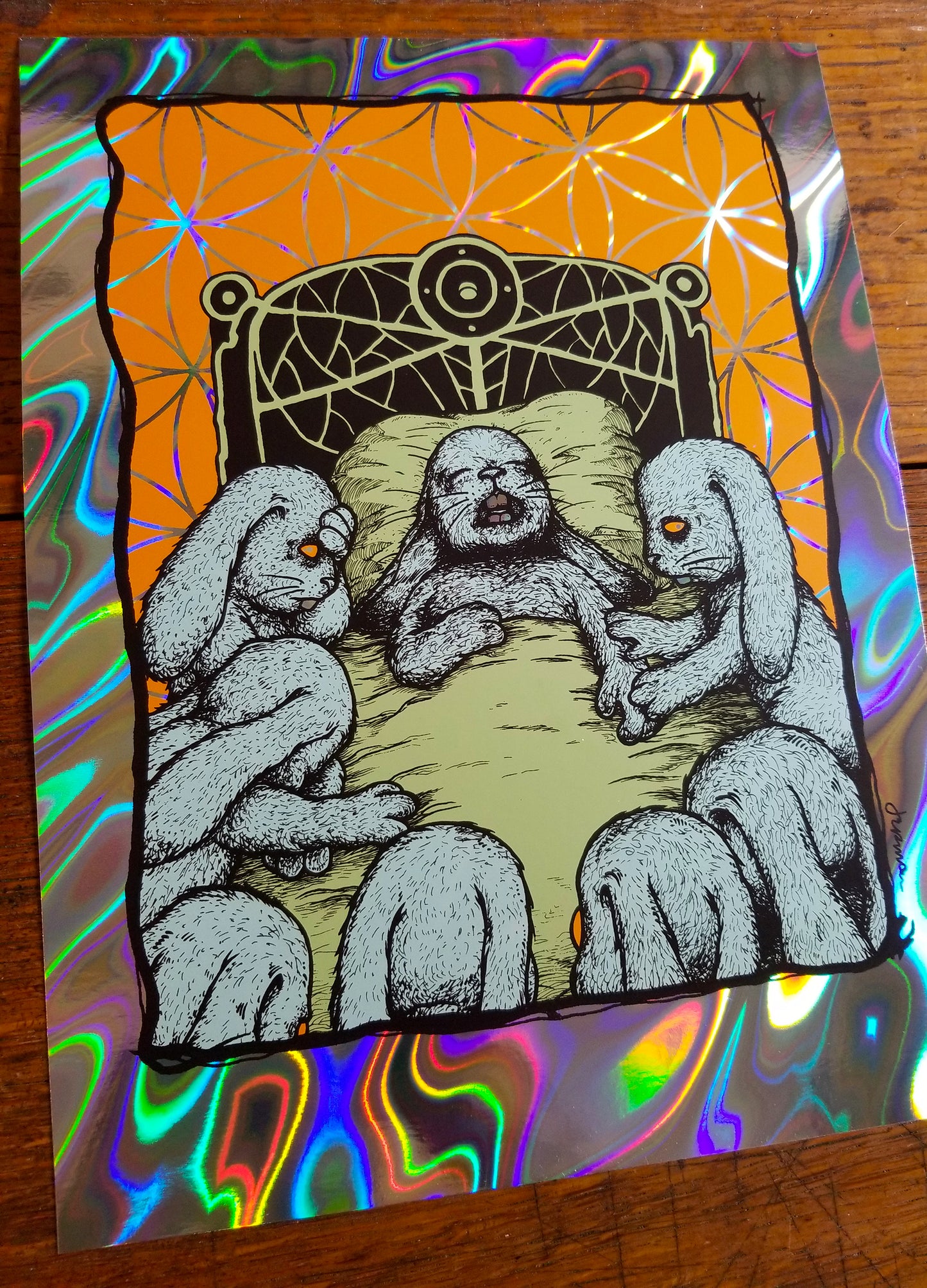 'The Passing' MINI PRINT (Opal, Copper, Lava Foil)