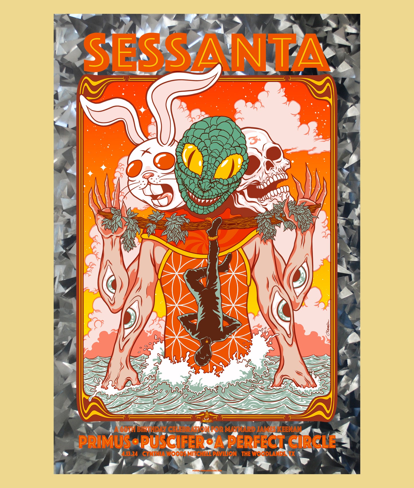SESSANTA Tour Print (Woodlands, Texas 2024) SHATTERED FOIL Edition