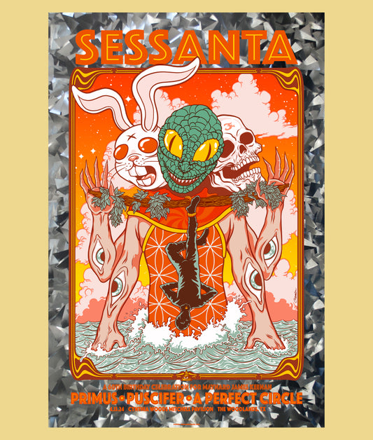 SESSANTA Tour Print (Woodlands, Texas 2024) SHATTERED FOIL Edition