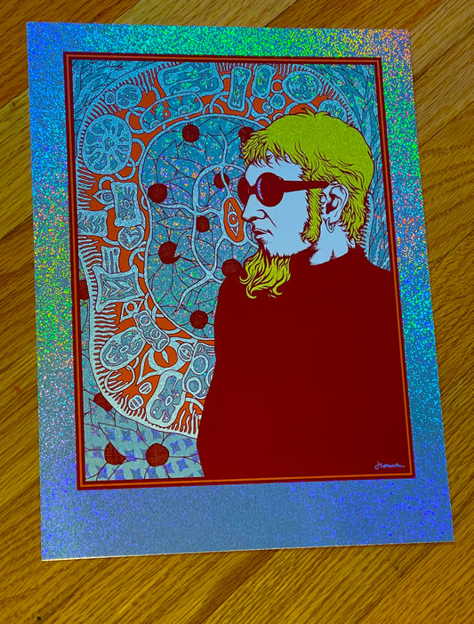 - 'Wake Up, Young Man...' (Layne Staley) Mini Art Print SPARKLE FOIL VARIANT