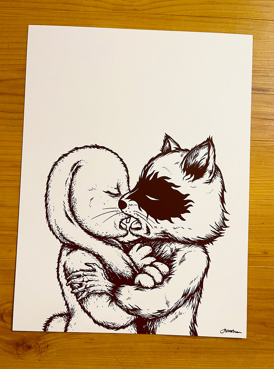 - 'The Kiss' Mini Art Print (KEYLINE Edition) -