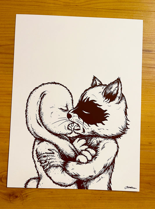 - 'The Kiss' Mini Art Print (KEYLINE Edition) -
