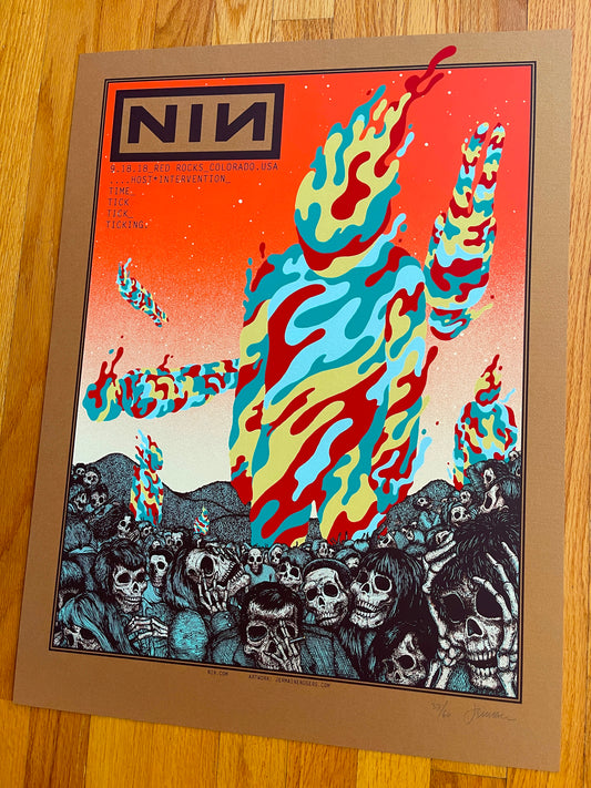 NINE INCH NAILS (2018 Red Rocks) Rare STARDREAM GOLD Variant