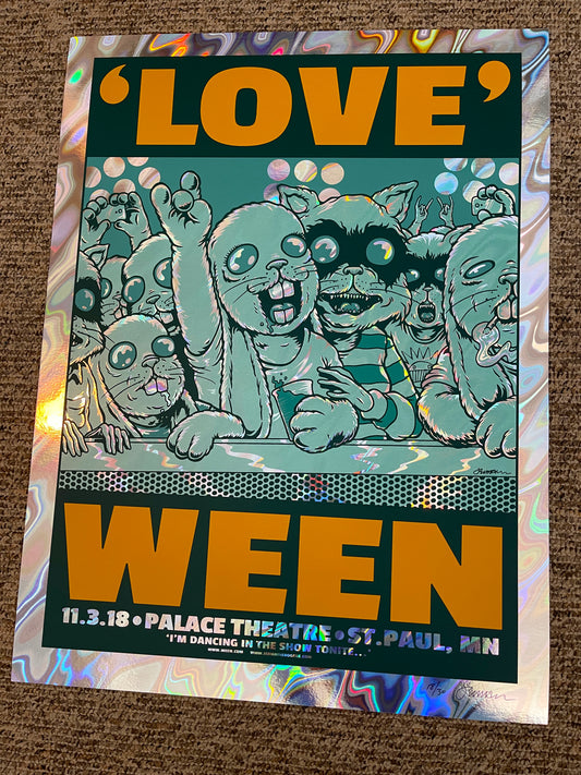 WEEN (St. Paul 2018) Rare HOLOGRAPHIC LAVA FOIL and STARDREAM SEMI-METALLIC GOLD FLAKE Variants