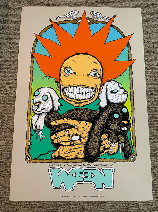 WEEN (Oxford, MS. 2007) Oatmeal Variant Artist Proofs - The 1st 'Real Life' Boognish & BUNNIES!