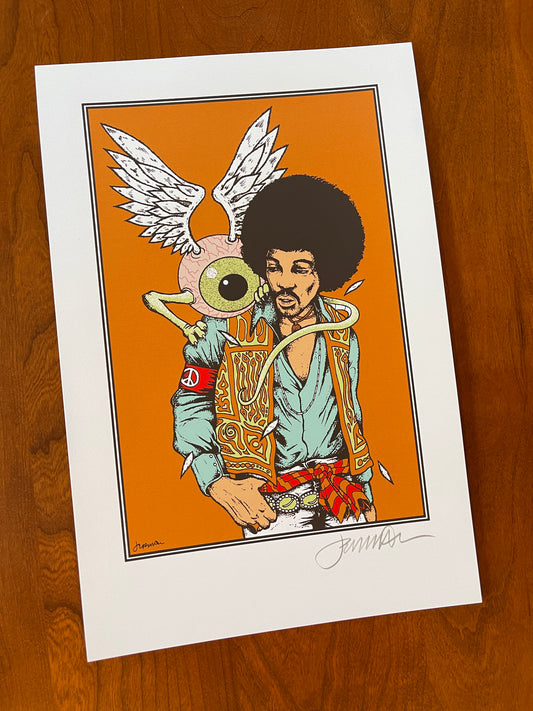 'Gypsy Eye' (Hendrix) Mini Art Print (Natural Variant) Random REMARQUES