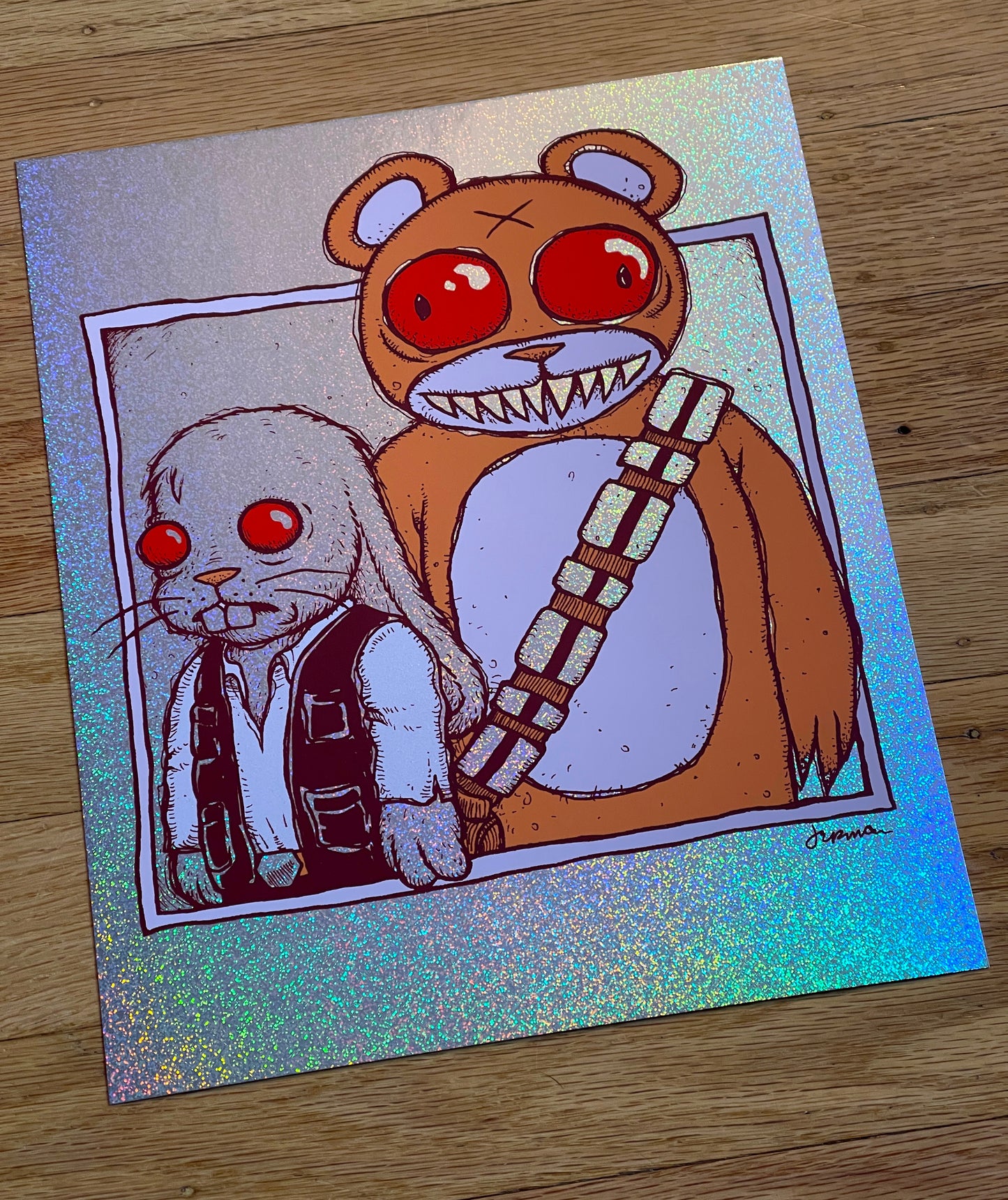 SCOUNDRELS Mini Print (Holographic SPARKLE FOIL Variant) Artist Proof (STAR WARS)