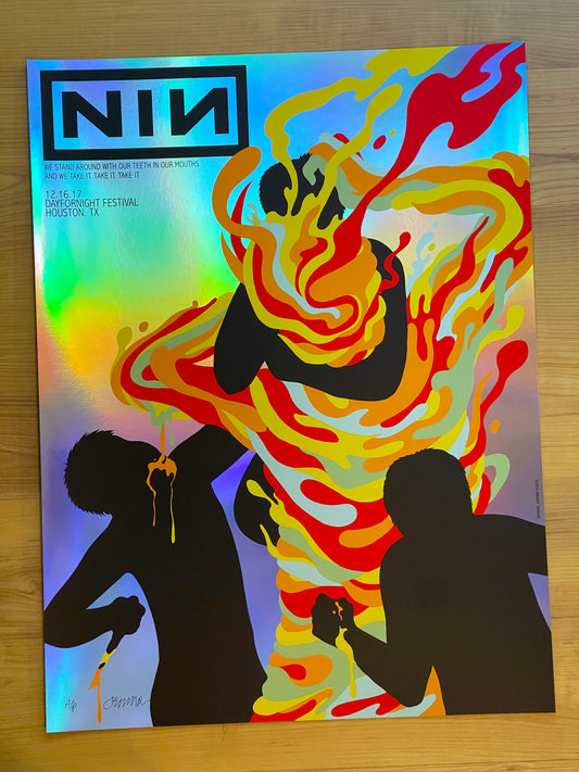 Nine Inch Nails (Day For Night 2017) Extremely Rare RAINBOW FOIL Edition