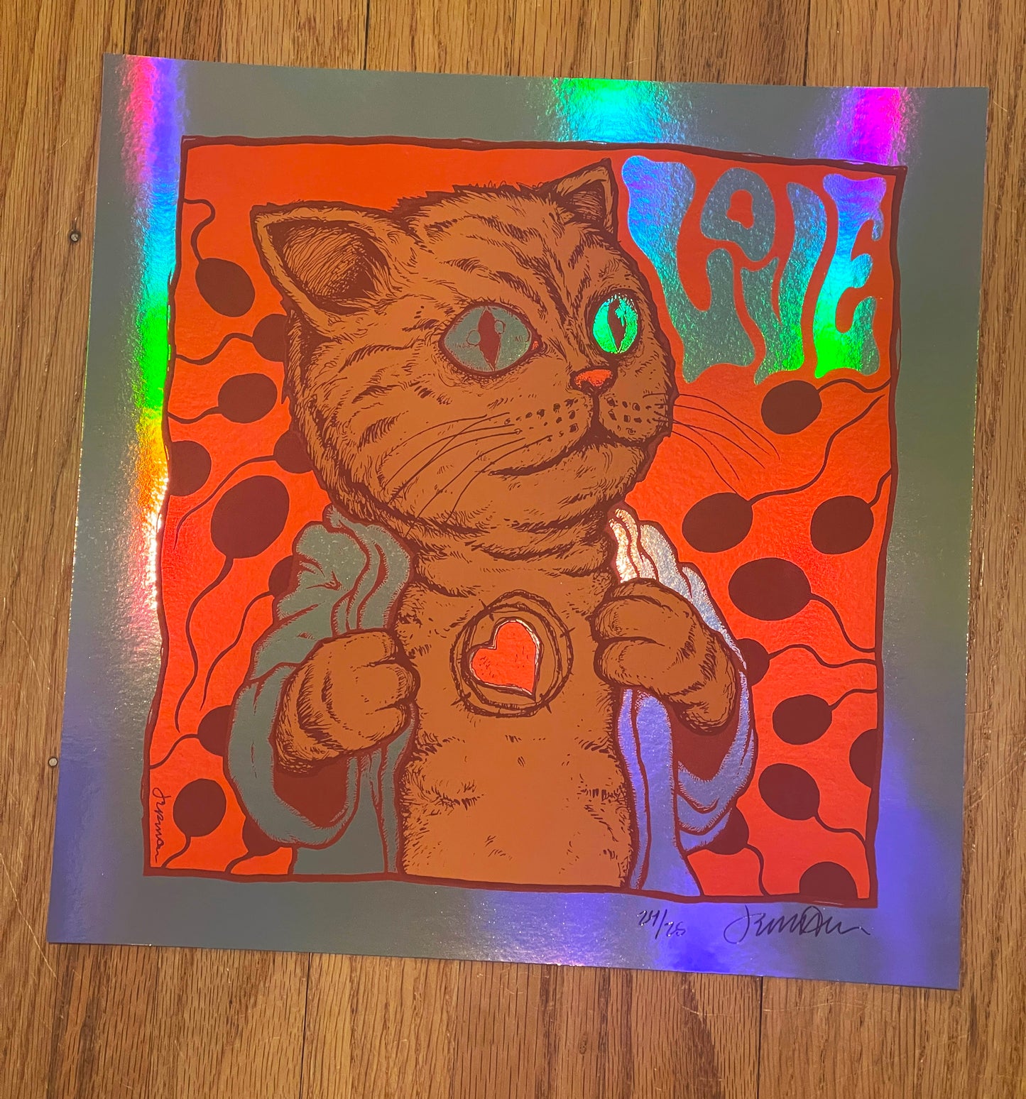 'I'm Giving You Everything You Need To Destroy Me, Later (LOVE)' Mini Print (RAINBOW FOIL Variant)