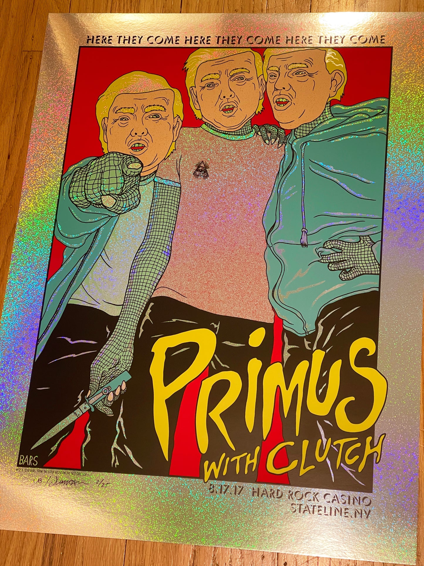 PRIMUS / Clutch (2017 Stateline, NV) 'LB Bars' Pseudonym (SPARKLE FOIL Variant)