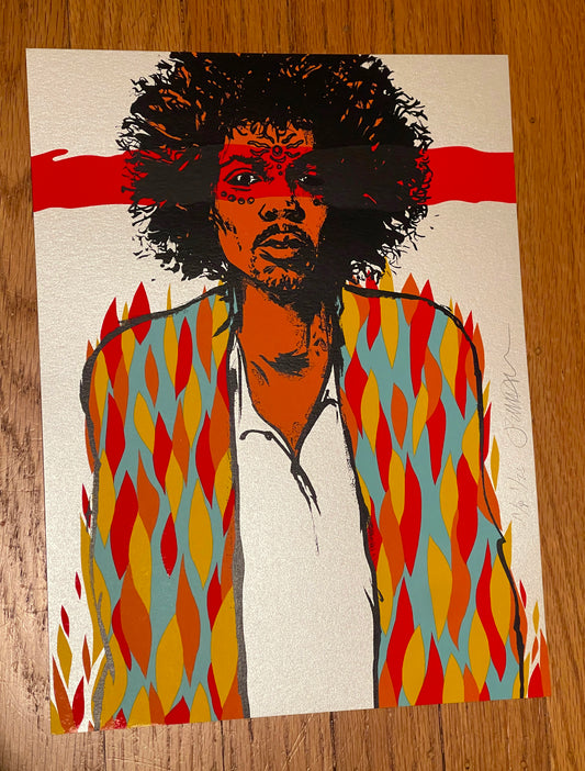 'VOODOO' (Hendrix) Mini Art Print s/n Artist Proof (STARDREAM OPAL Variant)