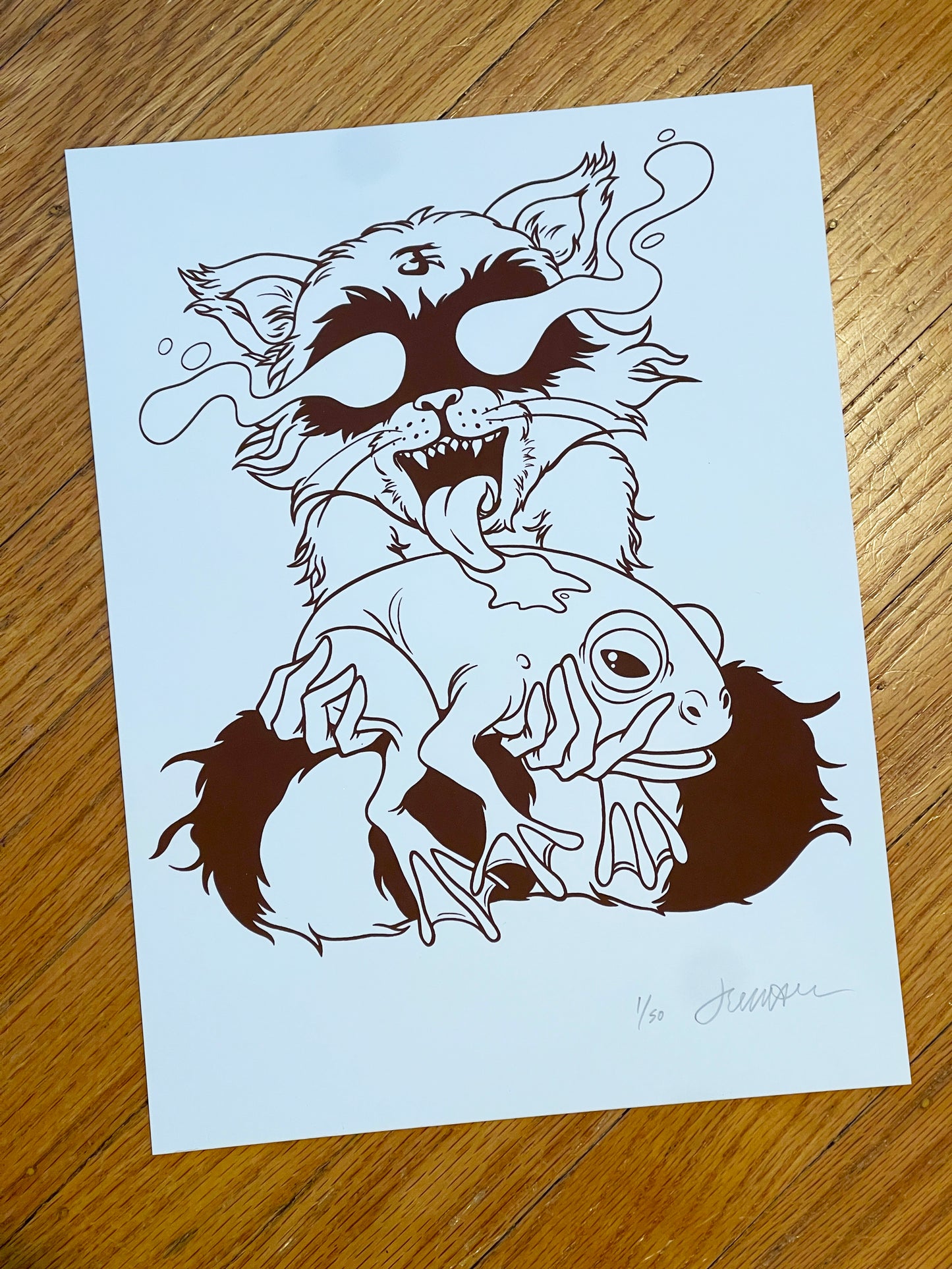 - 'LICKED' Mini Art Print (KeylineVariant) -