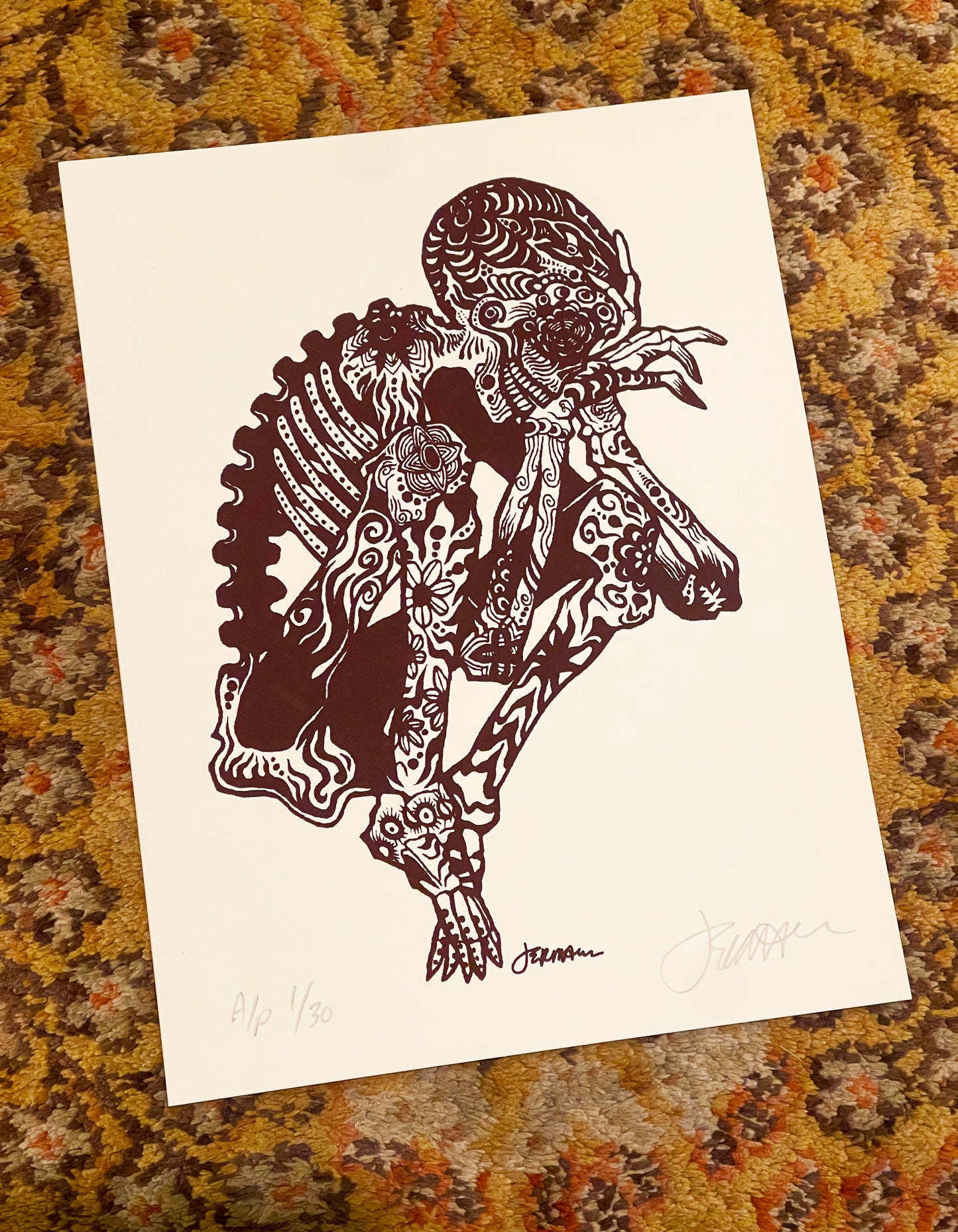 - 'I Feel So Alone...' Mini Art Print (KEYLINE Edition) Alice In Chains -