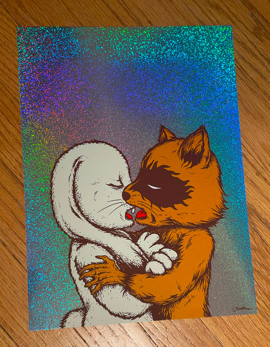 - THE KISS Mini Art Print (SPARKLE FOIL) -
