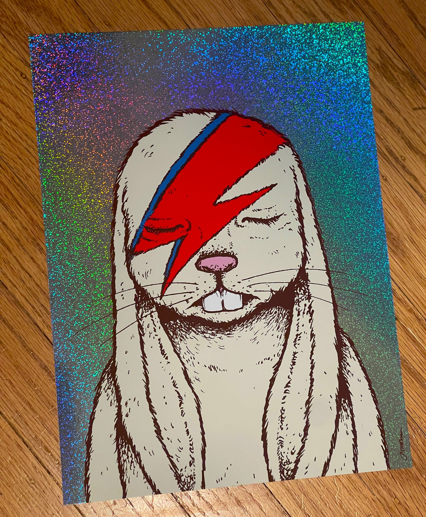 - ALEPPIN SANE Mini Art Print (SPARKLE FOIL) -