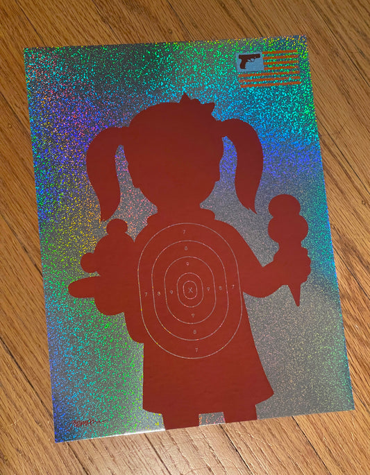 - COLLATERAL DAMAGE USA Mini Art Print (SPARKLE FOIL) -
