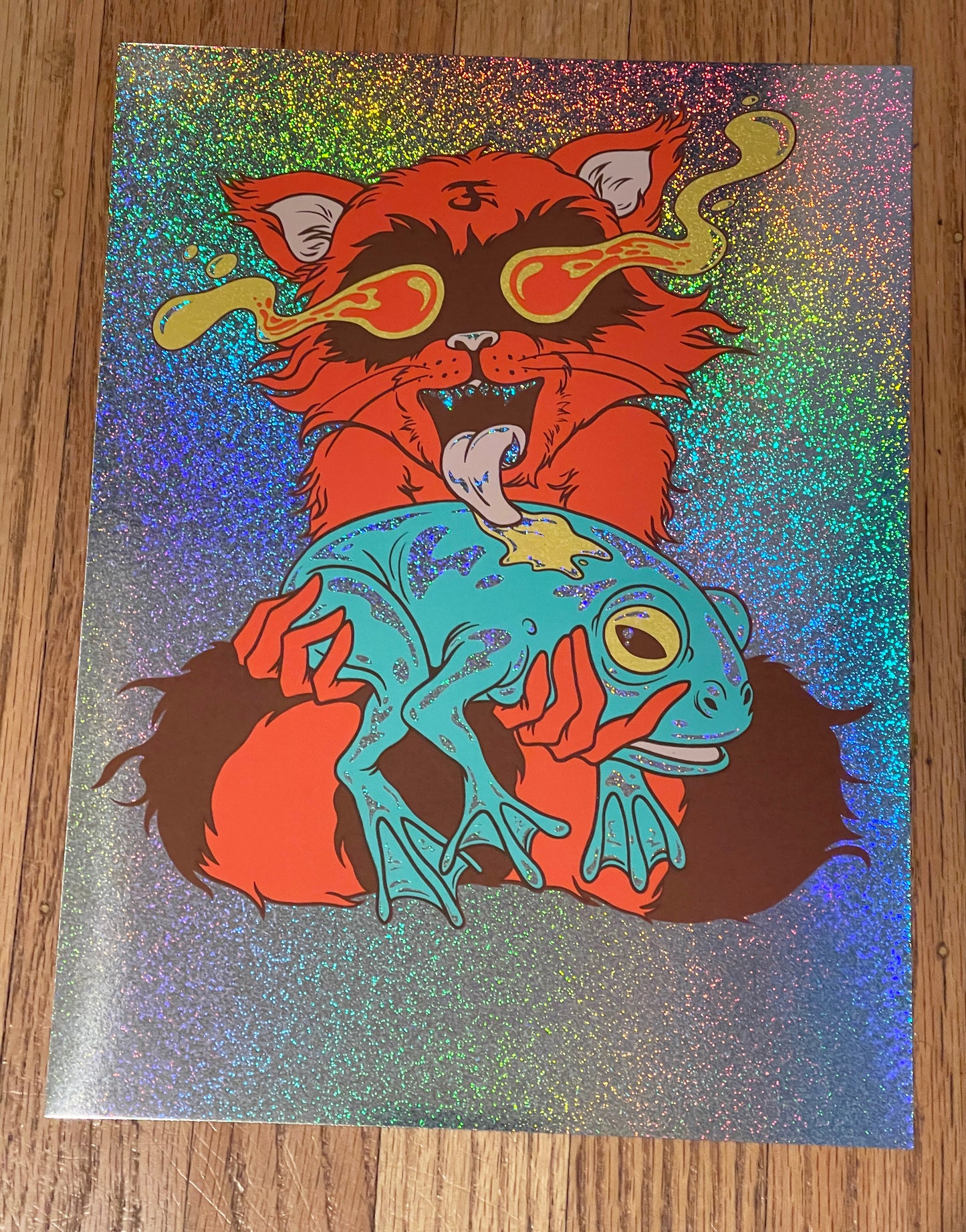 - 'LICKED' (Sparkle Foil) Mini Art Print -