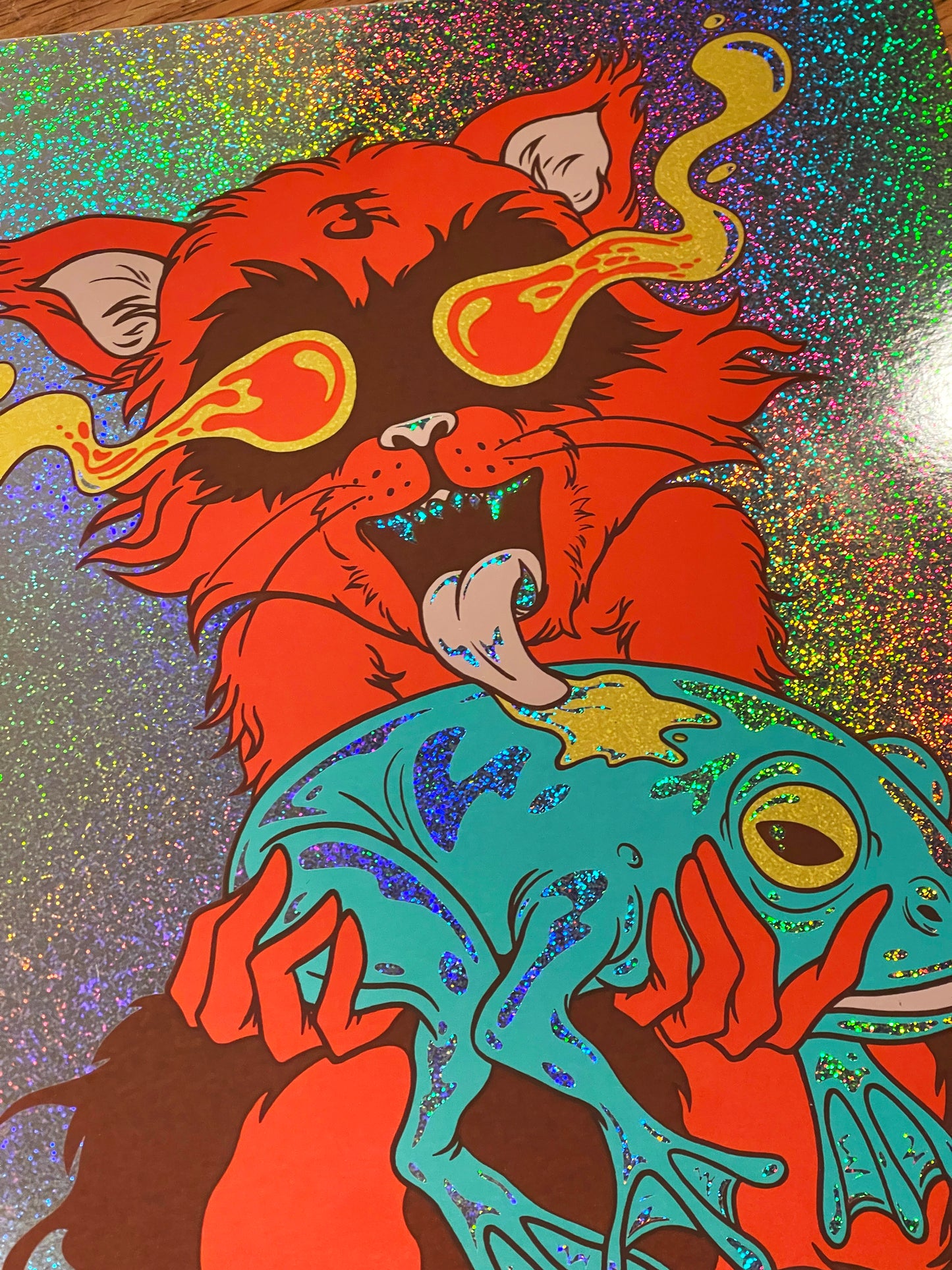 - 'LICKED' (Sparkle Foil) Mini Art Print -