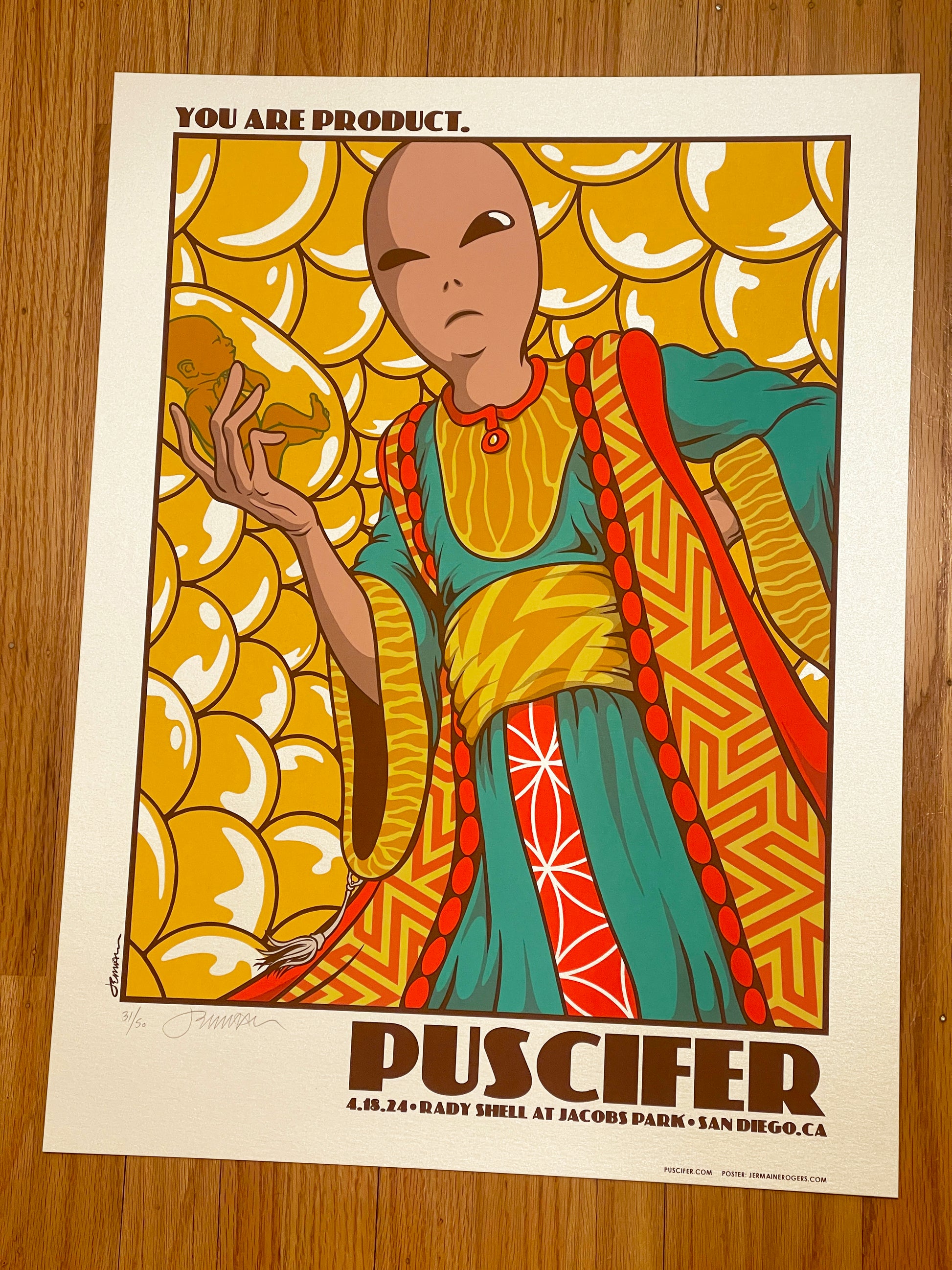 PUSCIFER Tour Print (San Diego 2024) Artist Edition (OPAL STARDREAM