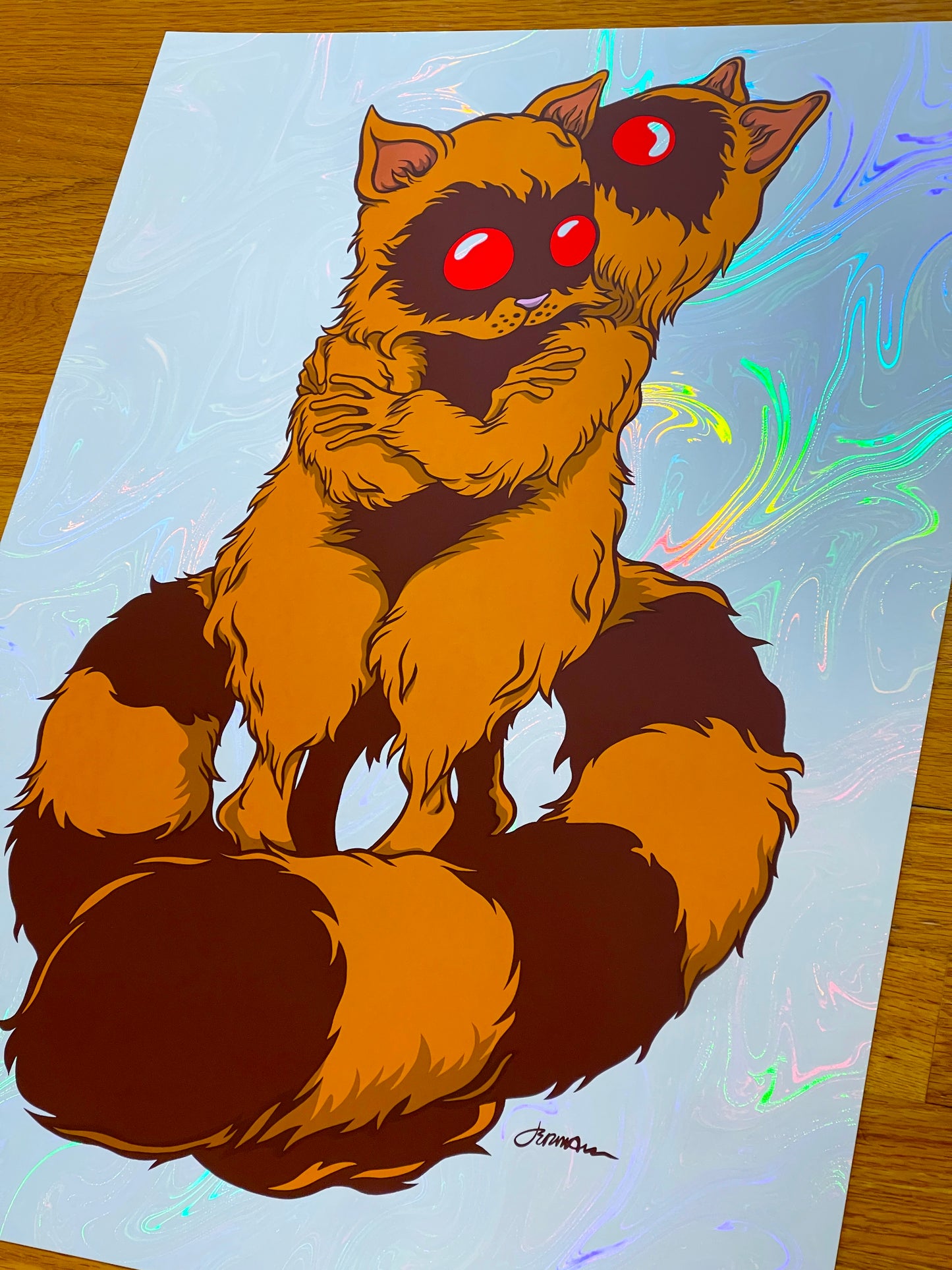 WE CARRY EACH OTHER 'Hiding Places' Full Size Art Print (White Lava Foil)