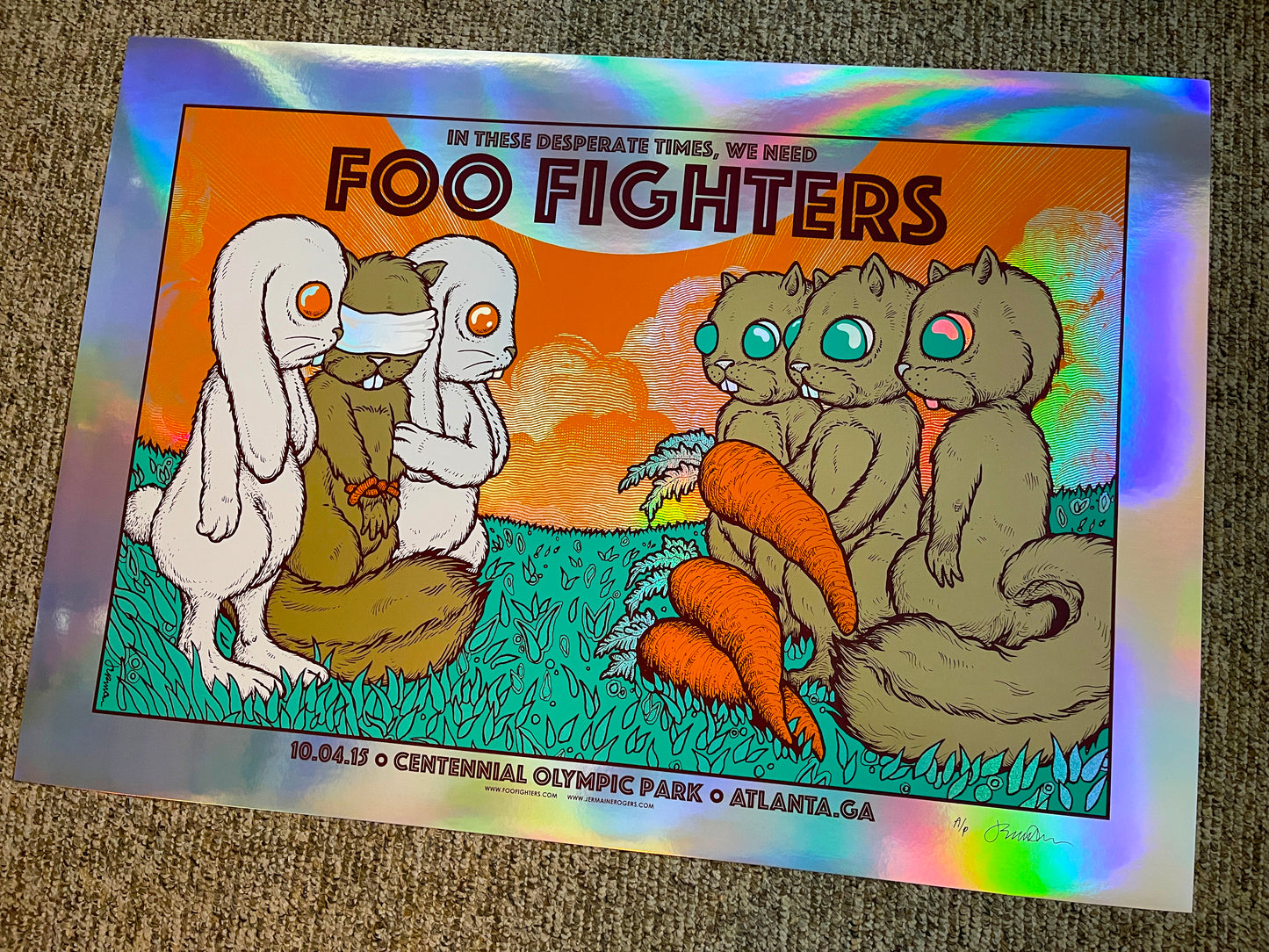 FOO FIGHTERS (Atlanta) (WHITE SHOW & RAINBOW FOIL EDITIONS - ARTIST PROOFS