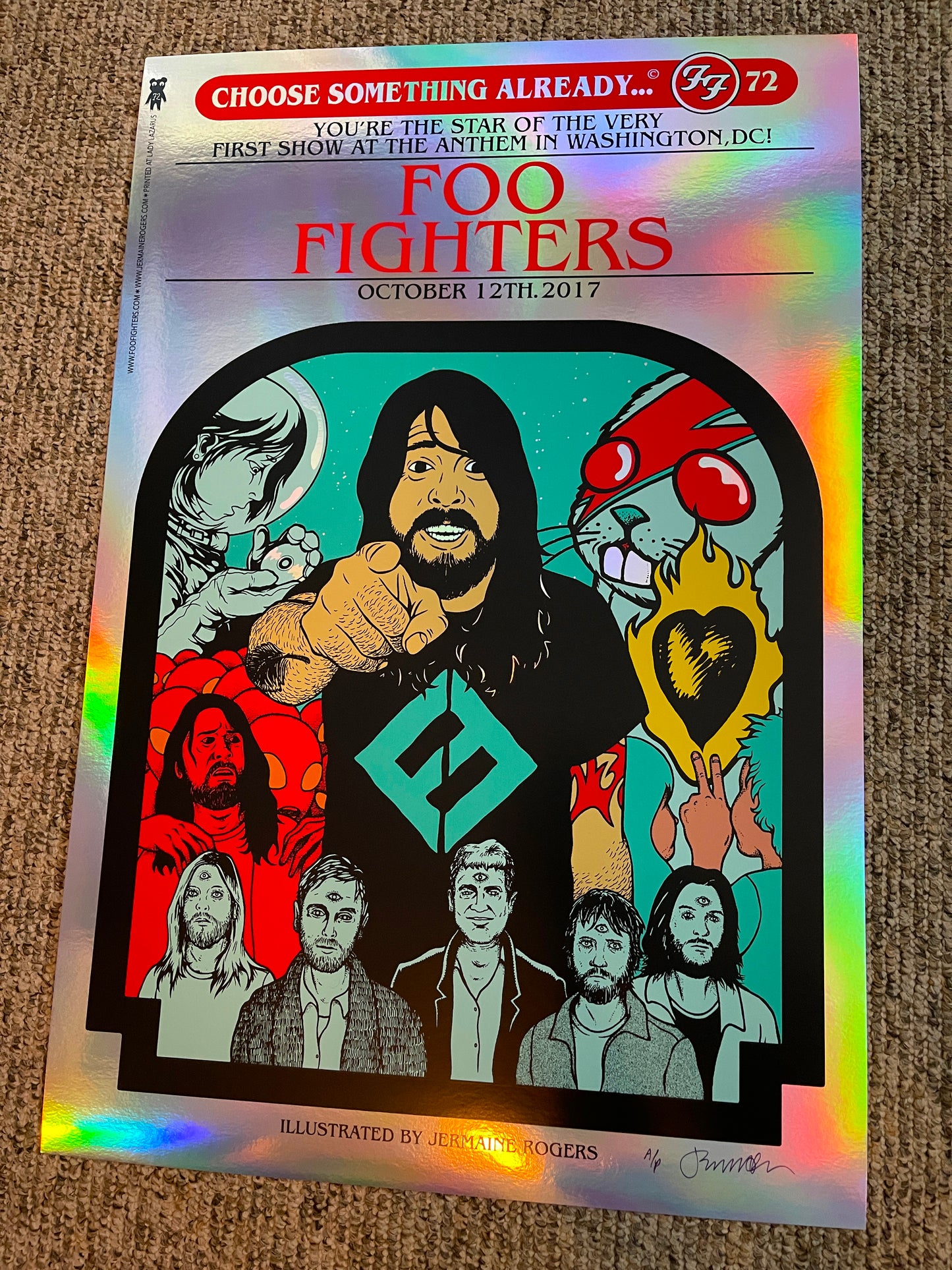 Foo Fighters (2017 DC) - Stardream OPAL & Holographic Rainbow Foil ARTIST PROOFS