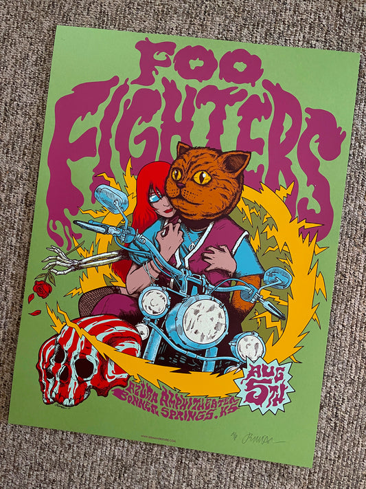 FOO FIGHTERS (KS 2021) Holographic Rainbow Foil & Woodland Green Artist Proofs