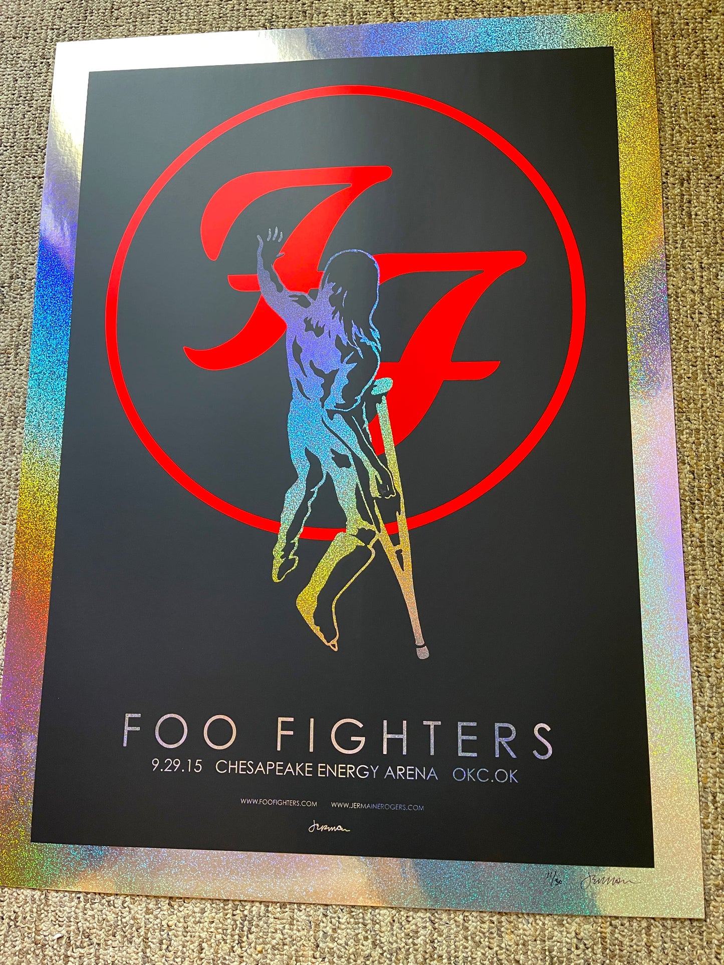 FOO FIGHTERS (OKC) Stardream Pearl & Sparkle Foil Editions 2015 - STUDIO COPIES