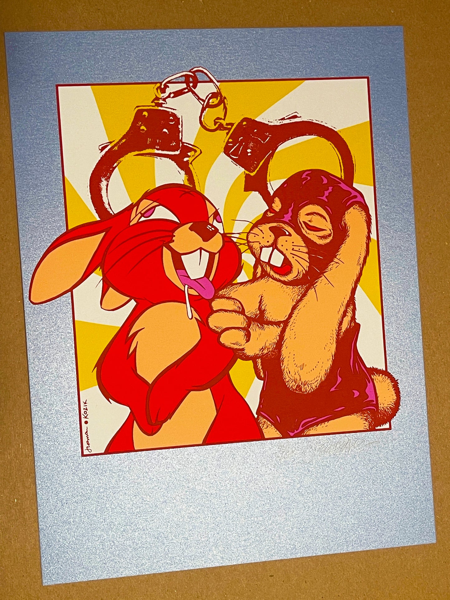 - 'Tough Love' Mini Art Print (Stardream Blue Slate Variant)
