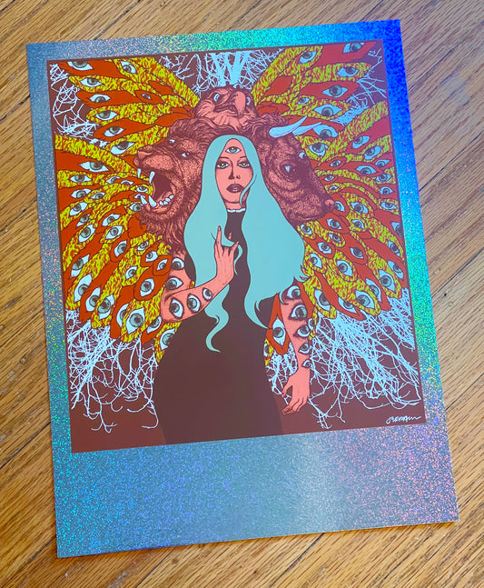 - The Living Creature (Sparkle Foil Variant) Mini Print MASTODON -